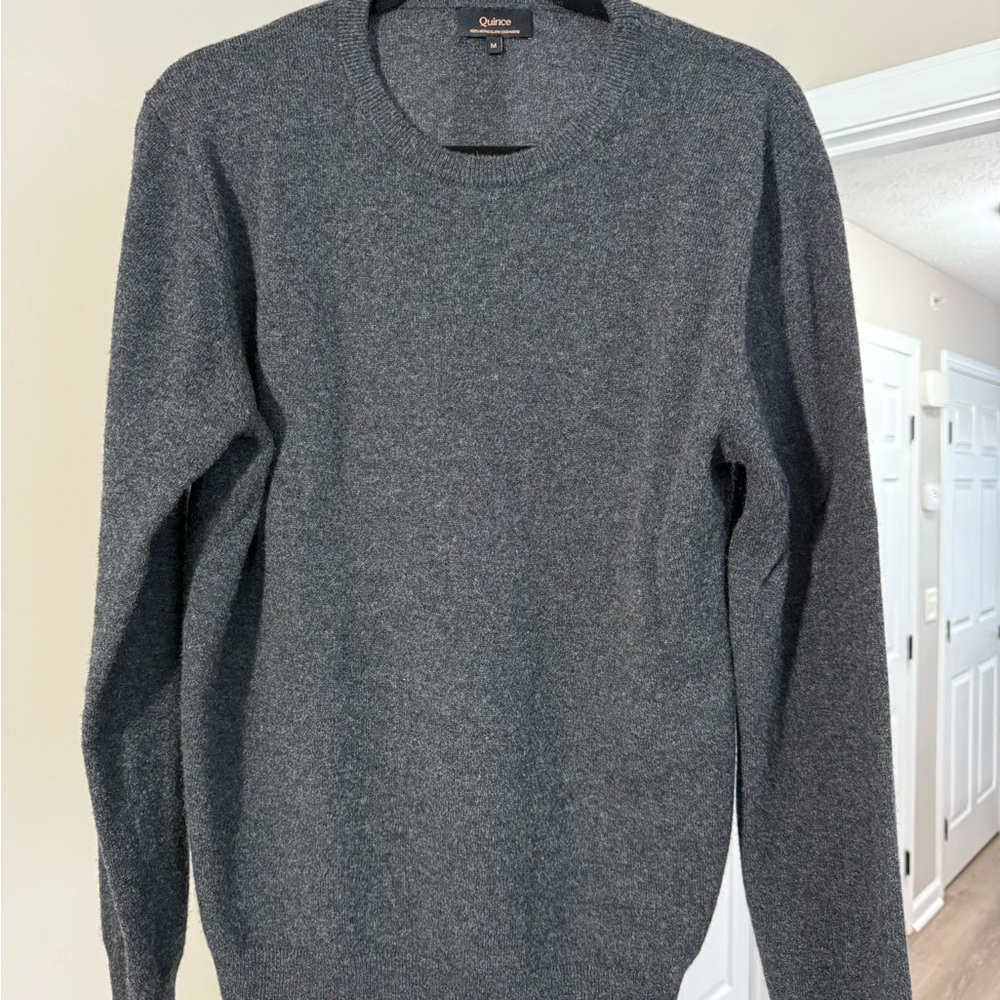 Quince Men's Charcoal Crewneck Sweater